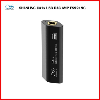 SHANLING UA1s USB DAC AMP ES9219C Tipo de Chip-C 3,5 mm Hi-Res Cabo de Áudio Mini Amplificador de fones de ouvido PCM384 DSD256