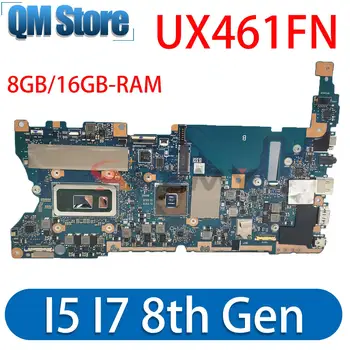 UX461F placa-mãe Para ASUS Zenbook Flip 14 UX461 UX461FN UX461FA Laptop placa-Mãe I5 I7 8 Gen 8G/16G-RAM UMA/PM