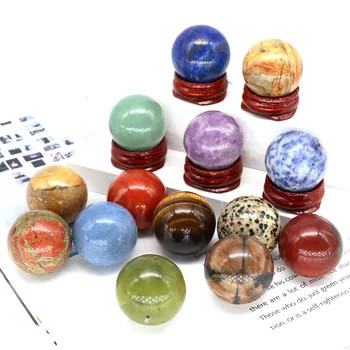 30 mm de Cristal Esfera de Pedra Natural Ametista Energia de Quartzo Kegel Exercício Mão Bola de Massagem Cura de pedra preciosa da Casa Decoração Presentes