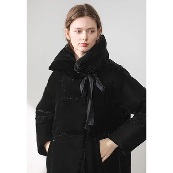 Micc Beirn 2021 novo de luxo Inverno Mulheres Casaco de Coleta de comprimento Médio de Moda feminina para Baixo do Casaco colar de pé quente Parka Marca