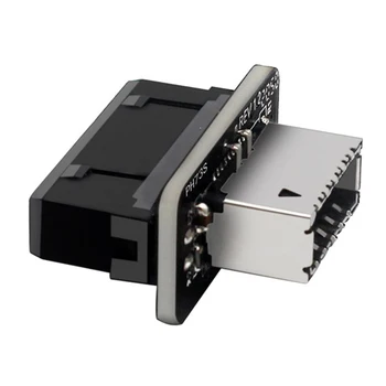 USB3.0 19P/20P TIPO-E Adaptador de Max Velocidade de Transmissão de 10 gbps Painel Frontal do Conversor Adaptador de Ficha para a placa-mãe