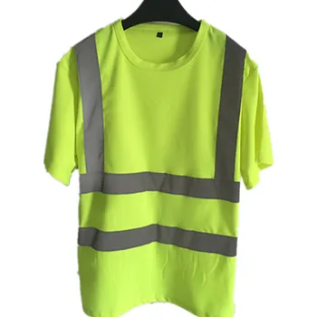 Verão Reflexiva T-shirt de Tamanho Grande Construção da Estrada de Saneamento Segurança do Trabalho Vestuário Rápido-tecido de secagem