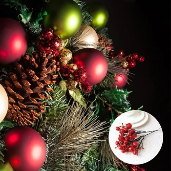Natal Berry Artificial pinha Para Decoração de Natal Falso Flor Artificial Pinheiro Ramo DIY Casa de Festa Decoração de novo