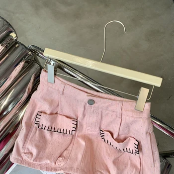 Camarão rosa shorts jeans olhar de emagrecimento