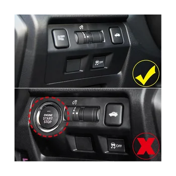 Interior do carro de Fibra de Carbono Farol Interruptor de Ajuste da Decoração da Tampa de acabamento para Subaru WRX / WRX STI 2015-2020