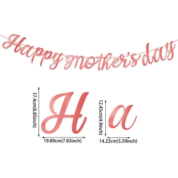 Feliz Dia das mães Faixa cor-de-Rosa HeartBanner para o Presente do Dia da Mãe a Decoração do Partido Thansk Mãe Banner