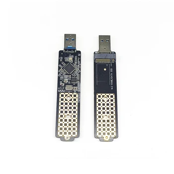 Protocolo dupla M2 NVME/SSD SATA Placa M/B+Tecla M para USB 3.1 Riser RTL9210B Chip para 2242 2280 2260 M. 2 PCIE NVME / NGFF SSD SATA
