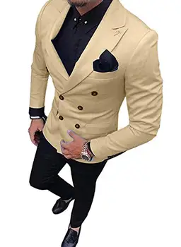 Double Breasted Mens Ternos De 2 Peças De Casamento Smoking Colorido, Escolha Custom Made Terno Masculino Slim Fit Mens Fatos(Casaco+Calça)