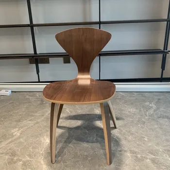 Meados do século Moderna Cadeira de Jantar de Cinzas/Nogueira madeira Compensada Moldada Cherner Norman Lado Cadeiras Para Cozinha Móveis de Design Nórdico