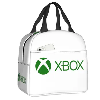 Simples Logotipo do Xbox Isolados de Sacos de Almoço para as Mulheres Jogo de Vídeo do Jogador Portátil do Refrigerador Térmico Bento Caixa de Acampamento ao ar livre de Viagens