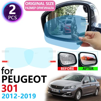 Peugeot 301 2012~2019 Total de Cobertura da Anti-Névoa à prova de chuva Nevoeiro Filme Espelho Retrovisor Acessórios 2013 2014 2015 2016 2017 2018