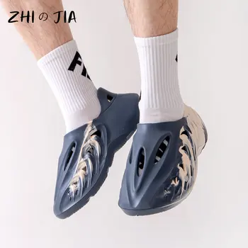 Moda dos Homens do Exterior Sapatos de Desporto Rua Sandálias Jardim Calçado Confortável, de pouco Peso de EVA sandália Popular Buraco Calçado