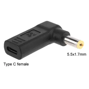 USB Tipo C, do sexo Feminino a 5.5x1.7mm Dc Adaptador de Alimentação de Plugue Conversor para Acer Aspire 5315 5630 5735 5920 5535 5738 6920 7520