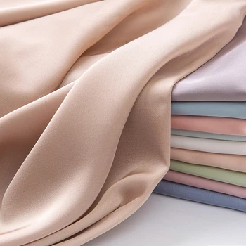 Cetim Tecido Chiffon Verão Imitação de Seda para Vestido Forro Saia de Tecido de grosso Pano para Costura Metros Diy Material