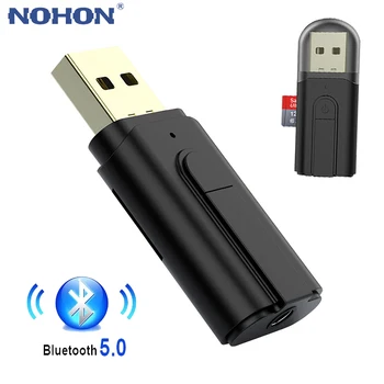 USB sem fio Bluetooth 5.0 Transmissor de Áudio do Receptor de AUX de 3,5 MM para RCA TF Cartão do Disco de U Música Estéreo Wireles Adaptador para TV Fone de ouvido