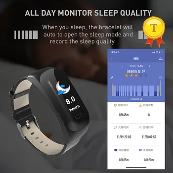 Novo chegando banda Inteligente pulseira bluetooth sedentários lembrete Cronómetro Fones de ouvido smartband bracelete para o ios android telefones