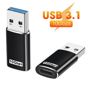 USB 3.1 Tipo-C Adaptador OTG Para Macbook Pro Laptop Tablet de 10 gbps, o Rápido Carregamento do Carregador Conversor USB3.1 para USBC Adaptador de Dados