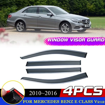 Windows Viseira para Mercedes Benz Classe E V212 E200 E300 (european portuguese) E260 Salão 2010~2016 Fumaça Defletor de Toldos de Sol, Chuva Sobrancelha Accessorie