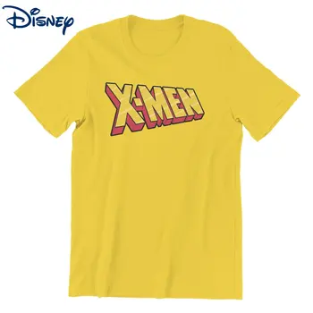 Clássico X-Men Ouro Vermelho T-Shirt Dos Homens O Wolverine Vintage Puro Algodão T-Shirt O Pescoço De Manga Curta Da Disney T-Shirt De Roupa Nova