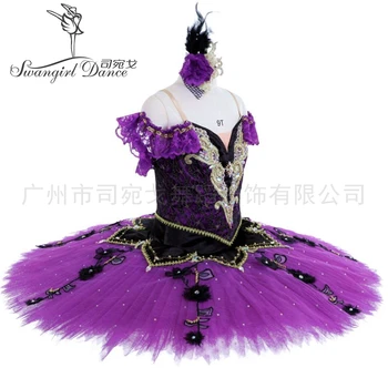 Satanella Variação do Concurso de Dança de Fantasia de Bailarina Purple Professional Personalizado Tutus BT4180