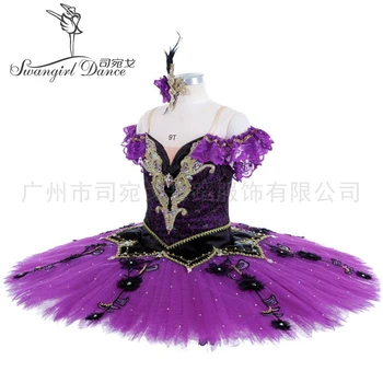 Satanella Variação do Concurso de Dança de Fantasia de Bailarina Purple Professional Personalizado Tutus BT4180