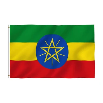 3x5 Pés Etiópia Etiópia Nacional de Poliéster Bandeira para Decoração