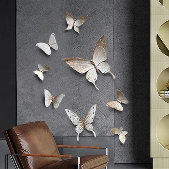 parede decoração Simples e moderna tridimensional criativo sala de borboleta fundo de decoração de parede pingente