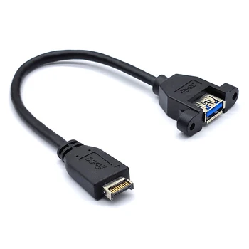 USB 3.2 Gen2 Painel Frontal Parafuso de Montagem do Cabo de Extensão de 10 gbps, de 20 pinos TIPO-E USB3.1-TIPO UMA Fêmea/Macho Conector de Adaptador Extensor