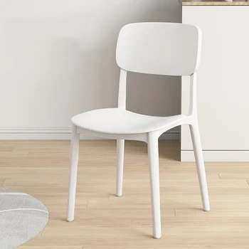 Plástico Moderno Cadeiras De Jantar Branco Escritório De Design Da Cozinha E Quarto De Jantar, Cadeiras Relaxar Cadeiras Para Pequenos Espaços Para Comedor Nórdicos Móveis