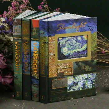 Van Gogh Pintura A Óleo Da Série Caderno Cheio De Páginas Coloridas Ilustração De Capa Dura, Linda Diário Do Aluno Bloco De Notas