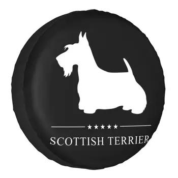 Scottish Terrier Tampa do Pneu Sobressalente para Pajero Scottie Cão SUV RV Trailer de Roda de Carro de Protetores de Acessórios de 14