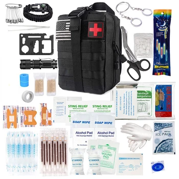 O mais novo Kit de Sobrevivência Kit de Primeiros Socorros Atualizado Exterior de Emergência Kit de Sobrevivência de Engrenagem Suprimentos Médicos Tático Saco do Malote de Segurança