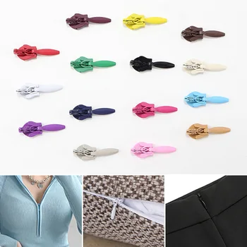 20Pcs Invisível Metal Zíper Cursor Para Zíper de Nylon DIY de Costura, Acessórios de Vestuário, de Almofadas, Colcha de Cama de Zíper da Saia de Reparação
