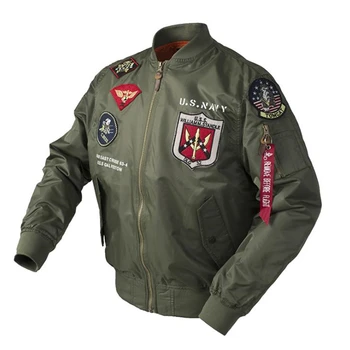 De alta Qualidade do sexo Masculino MA-1 Jaqueta de Vôo Tático Militar Casaco Impermeável para Homens Casuais Jaqueta Piloto da Força Aérea Casacos