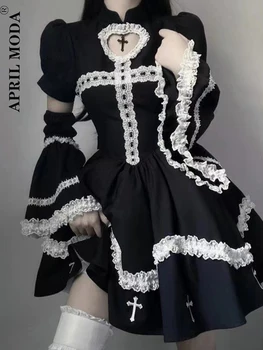 Harajuku Empregada Kawaii Lolita Vestido De Trajes Das Mulheres Ocos Estética Cosplay Guarnição Do Laço Y2k Roupas Anime Vestidos De Mulher