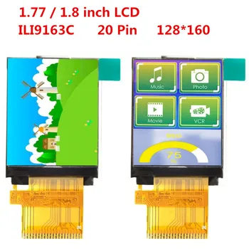 1.77/1.8 polegadas 20PIN LCD TFT a Cores de Exibição da Tela de ILI9163 20 Pinos de Interface Paralela de 8 bits de 128(RGB)*160 de Visualização Amplo