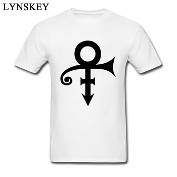 Homem de 2017 Príncipe Impressão do Logotipo da Moda de T-shirt Simples Funky 3XL Namorado camisetas 100% Algodão, Tecido