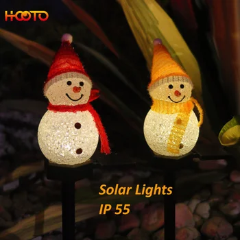 Novo Solar Chão Plug Lâmpada Decorativa do Natal do Boneco de neve da Lâmpada Exterior do Jardim da Paisagem da Lâmpada IP55