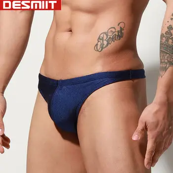 Desmiit Mens Nadar Cuecas de Tanga Sexy Gay trajes de Banho Bikini Tanga Troncos de Maiô Praia de maiô Mini Shorts 2021 Novo zwembroek