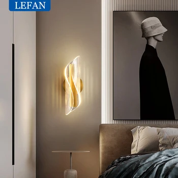 Moderno, minimalista e Elegante LED, Lâmpada de Parede Para decoração de Sala de estar Corredor Corredor do Quarto de Ouro Arandelas o dispositivo elétrico claro de vaidade