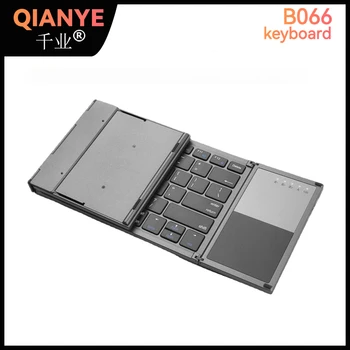 Qianye B066 Teclado Bluetooth Três Vezes sem costura de Emenda do Teclado de Toque Toque IOS Telefone Portátil Teclado Destacável