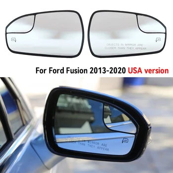 Auto Esquerdo Lado Direito Aquecida Asa Traseira de Vidro do Espelho para o Ford Fusion 2013 2014 2015 2016 2017 2018 2019 2020 para a Versão dos EUA