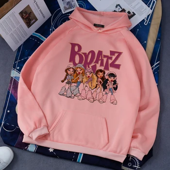 Bratz Rock Angelz Hoodies Mulheres de 90 roupas femininas 2020 inverno hip hop Harajuku moletom худи оверсайз Mulheres Hoodies topo