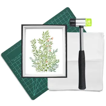 Folhas de plantas Bater Superior de tingimento Martelo Planta Natural de Tingimento Criações Artísticas de Crianças Ferramenta DIY Kit Material