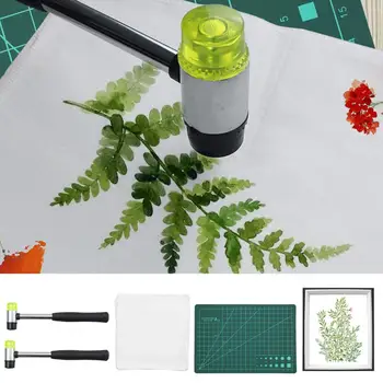 Folhas de plantas Bater Superior de tingimento Martelo Planta Natural de Tingimento Criações Artísticas de Crianças Ferramenta DIY Kit Material