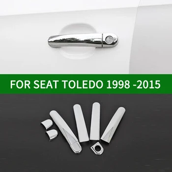 PARA Seat Toledo 1M 5P NH 1998-2015 Acessório brilhante cromo prata cobre maçaneta da guarnição TDI FSI TFSI