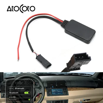 AtoCoto Carro de Bluetooth Módulo AUX Receptor Adaptador de 3 Pinos para a BMW BM54 E53 E39 E46 X5 CD de Rádio sem Fio, Entrada de Áudio