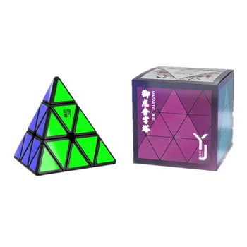 YongJun YuLong Pirâmide V2 M Magnético Cubo Mágico Stickerless Profissional Cubo Mágico Brinquedos De Aniversário, Presentes De Natal Para Crianças