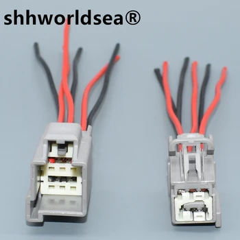 shhworldsea 6 Pin 4pin 7282-6454-40 7283-6454-40 Feminino Masculino Automática de Câmera Traseira Fio Sockets Carro Conector Para a Ford