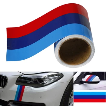 M-Faixa Colorida Adesivo Personalizado Carro PVC Vinil de Decalque Para a BMW M3 M4 M5 M6 3 5 6 7 Série
